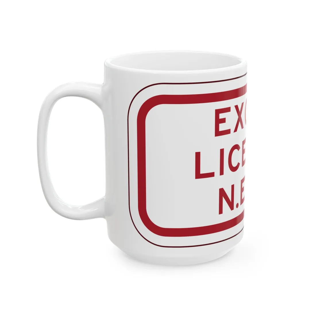 PBOT Road sign P4890 (Oregon) (Road Sign) White Coffee Mug - Go Mug Yourself