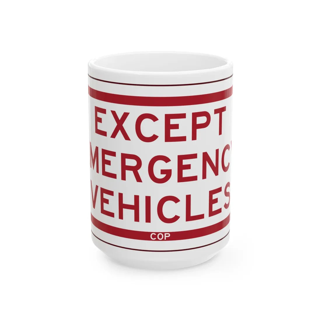 PBOT Road sign P4895 (Oregon) (Road Sign) White Coffee Mug 15oz - Go Mug Yourself