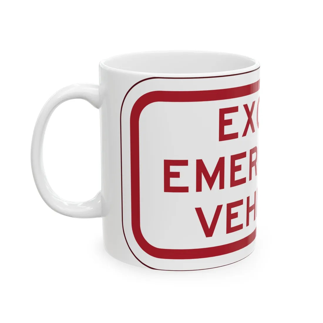 PBOT Road sign P4895 (Oregon) (Road Sign) White Coffee Mug - Go Mug Yourself