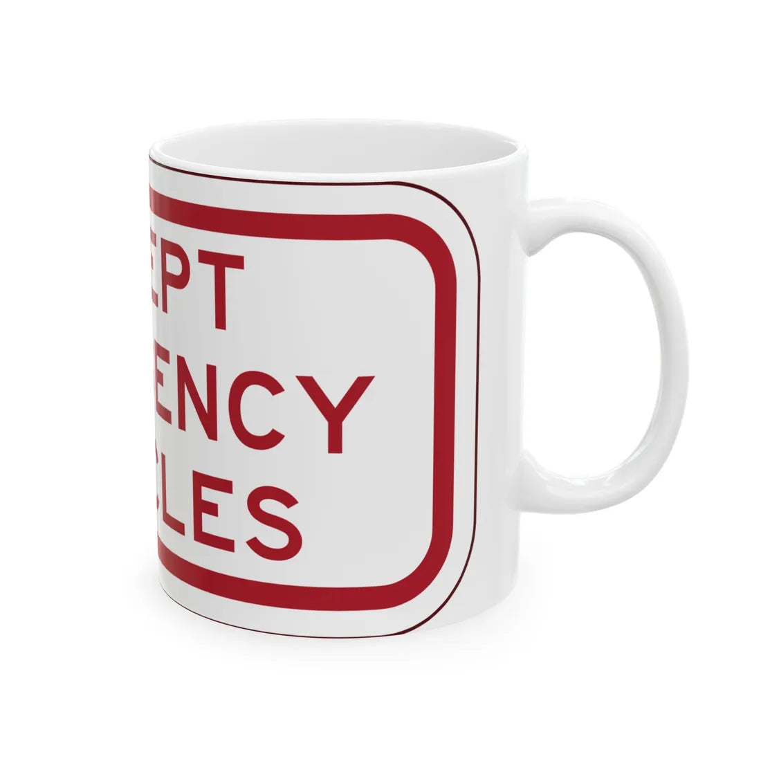 PBOT Road sign P4895 (Oregon) (Road Sign) White Coffee Mug - Go Mug Yourself