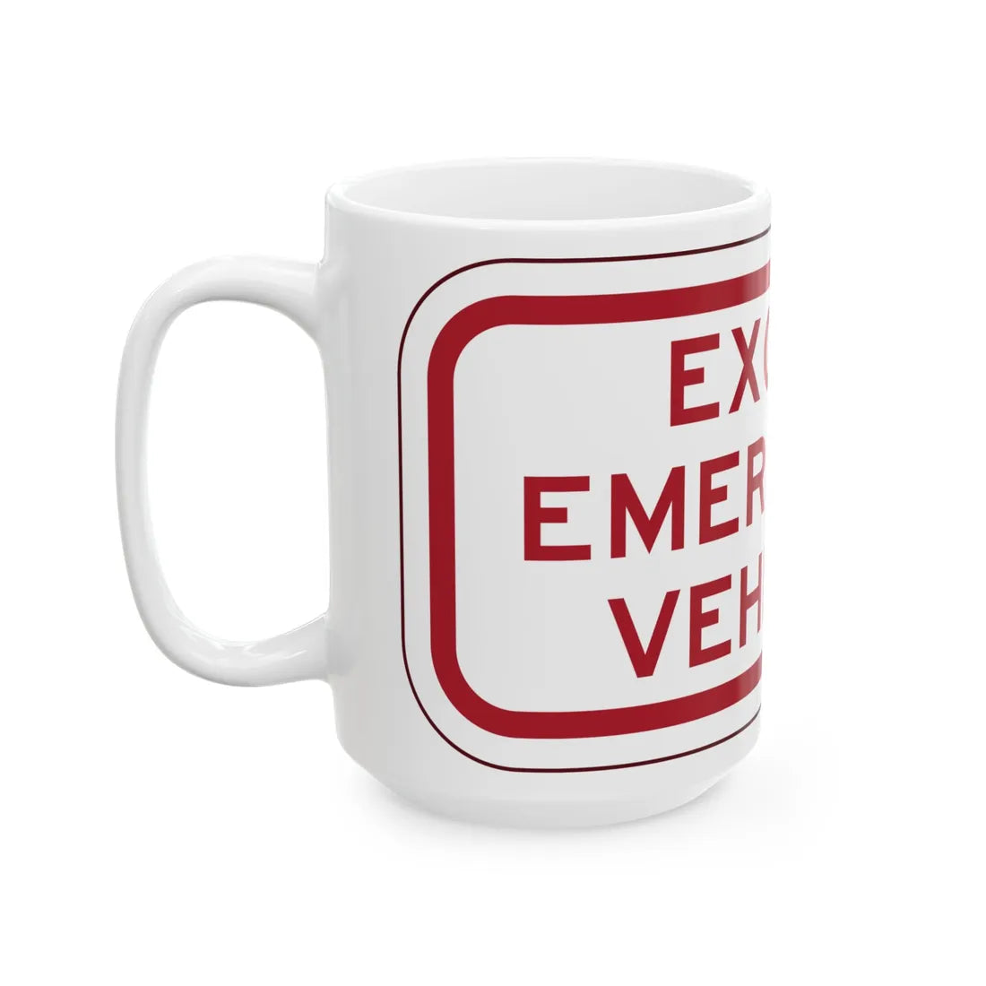 PBOT Road sign P4895 (Oregon) (Road Sign) White Coffee Mug - Go Mug Yourself