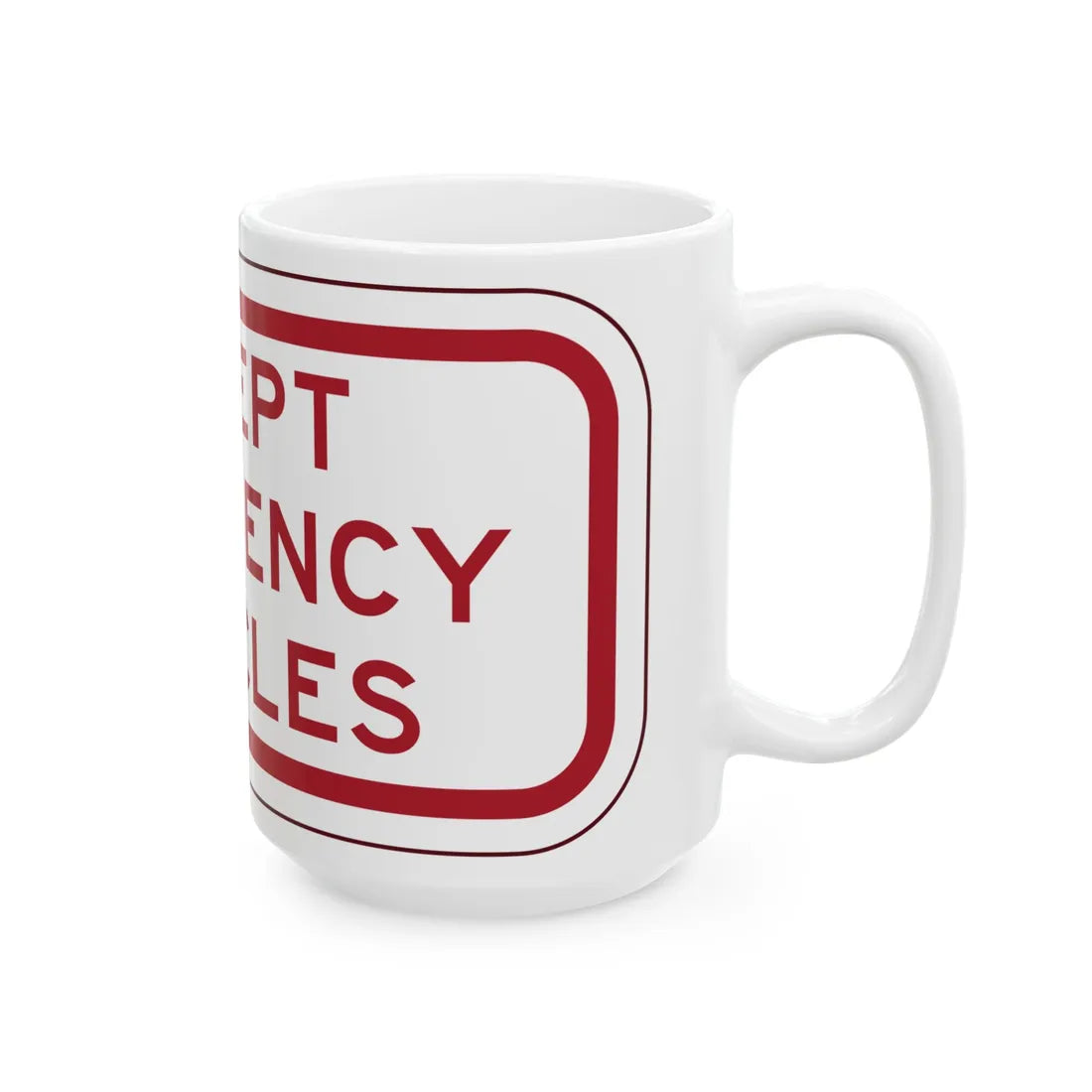 PBOT Road sign P4895 (Oregon) (Road Sign) White Coffee Mug - Go Mug Yourself