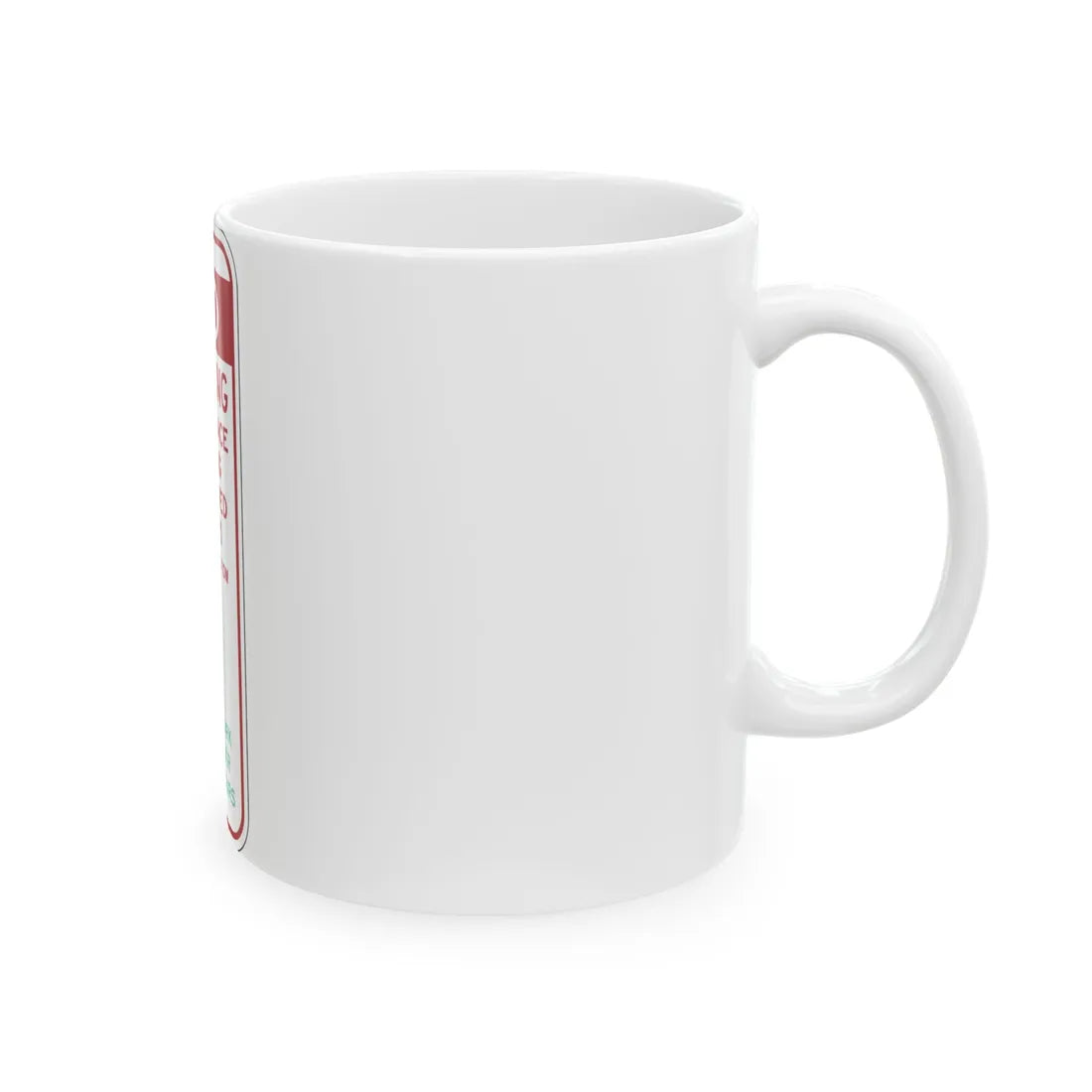 PBOT Road sign P6075 (Oregon) (Road Sign) White Coffee Mug - Go Mug Yourself