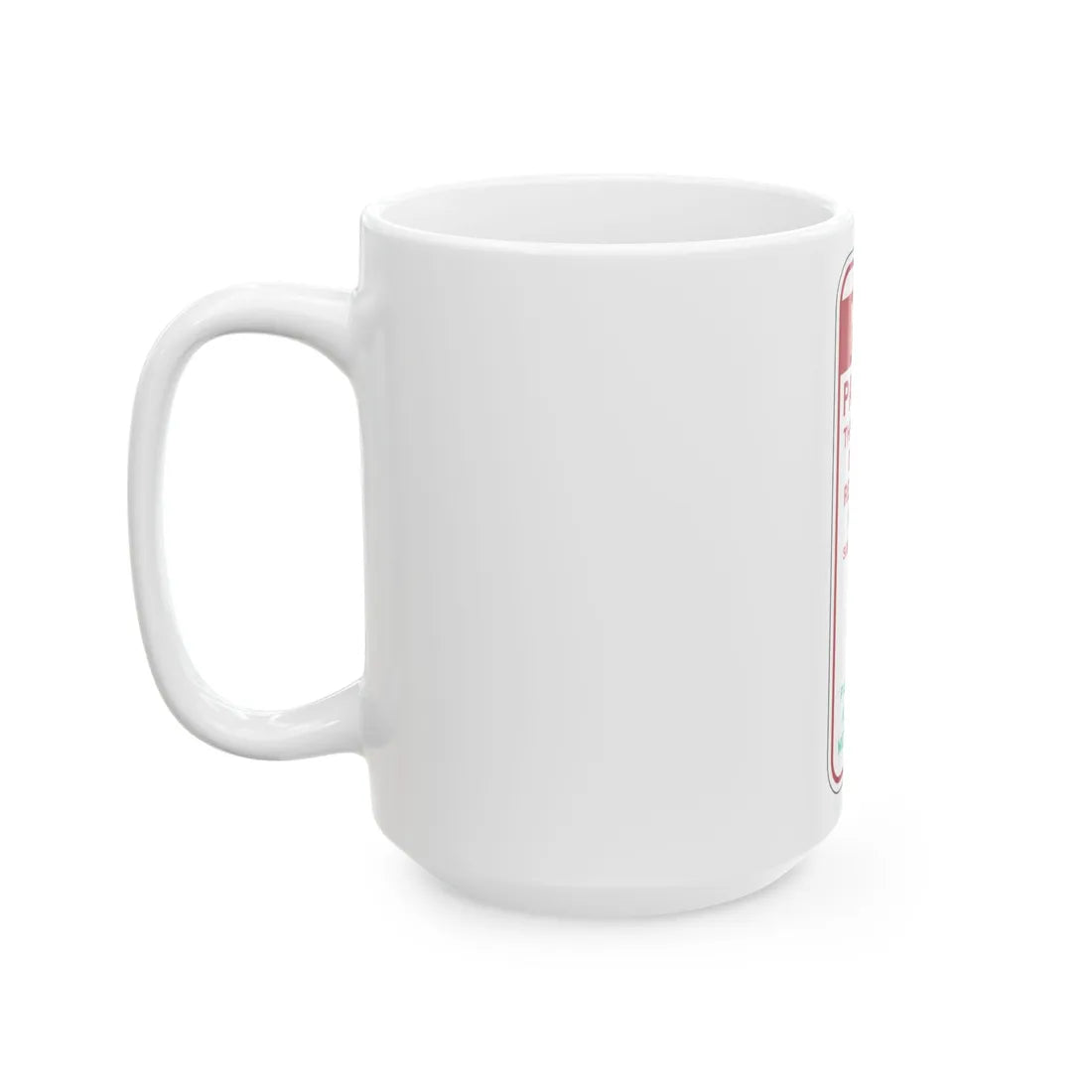 PBOT Road sign P6075 (Oregon) (Road Sign) White Coffee Mug - Go Mug Yourself