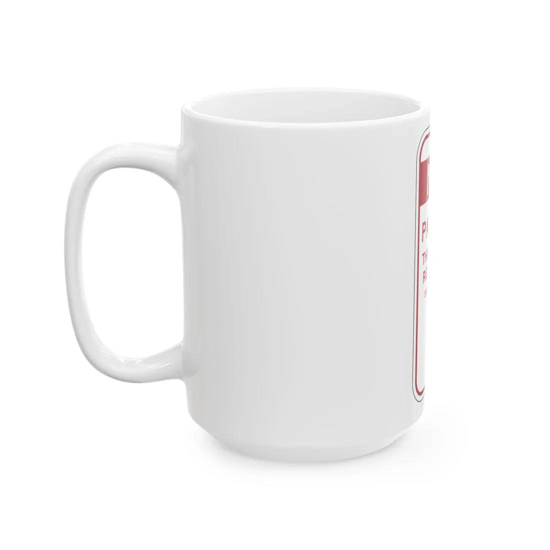 PBOT Road sign P6080 (Oregon) (Road Sign) White Coffee Mug - Go Mug Yourself
