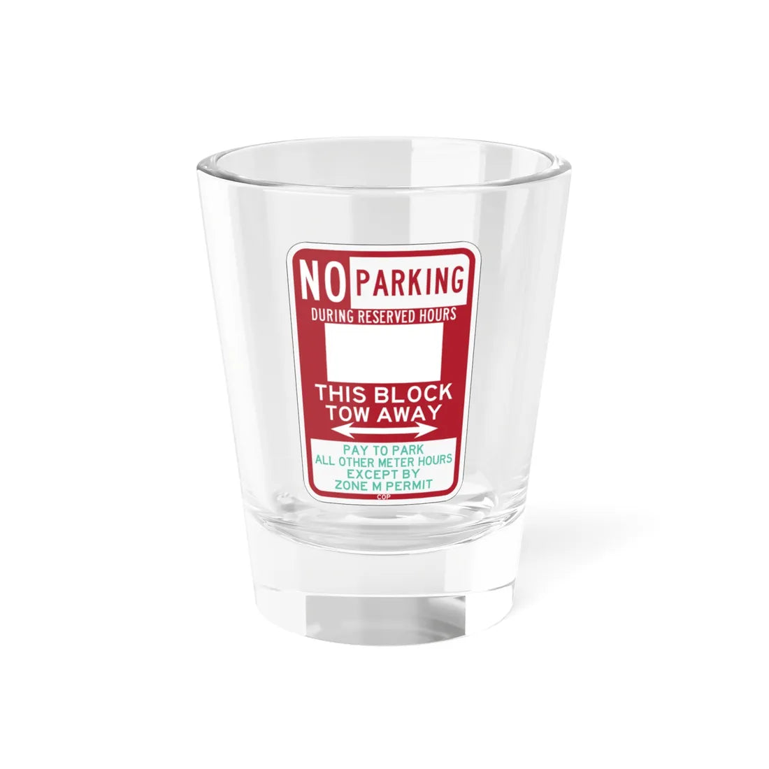 PBOT Road sign P6113 (Oregon) (Road Sign) Shot Glass 1.5oz 1.5oz - Go Mug Yourself