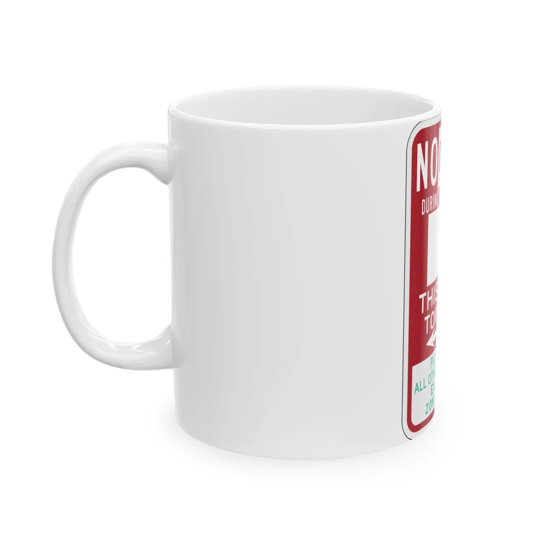 PBOT Road sign P6113 (Oregon) (Road Sign) White Coffee Mug - Go Mug Yourself