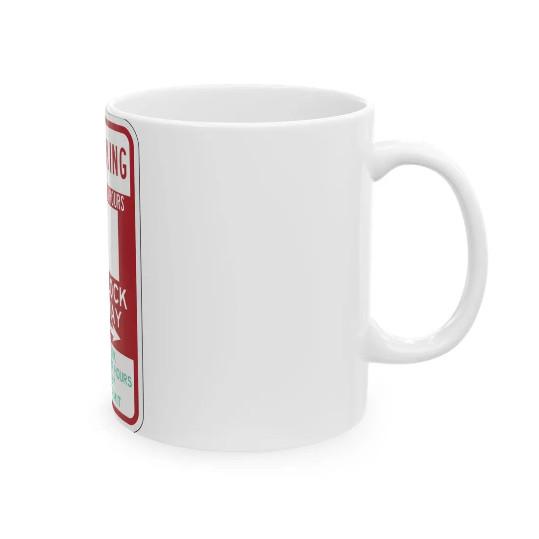 PBOT Road sign P6113 (Oregon) (Road Sign) White Coffee Mug - Go Mug Yourself