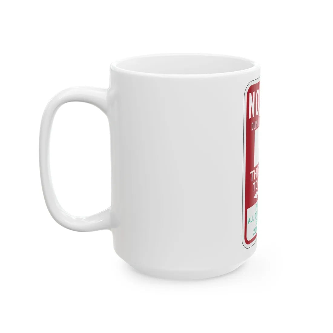 PBOT Road sign P6113 (Oregon) (Road Sign) White Coffee Mug - Go Mug Yourself