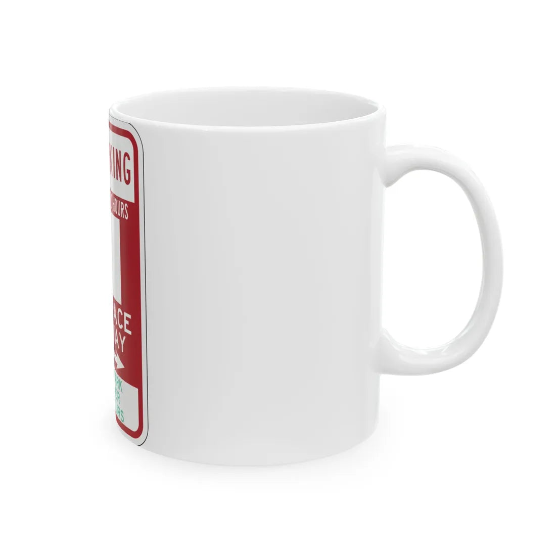 PBOT Road sign P6115 (Oregon) (Road Sign) White Coffee Mug - Go Mug Yourself