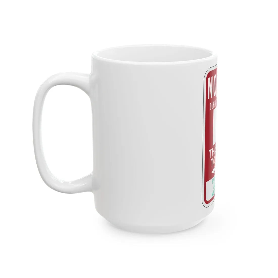 PBOT Road sign P6115 (Oregon) (Road Sign) White Coffee Mug - Go Mug Yourself