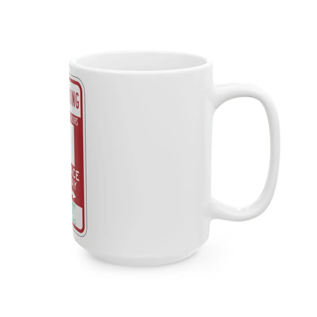 PBOT Road sign P6115 (Oregon) (Road Sign) White Coffee Mug - Go Mug Yourself