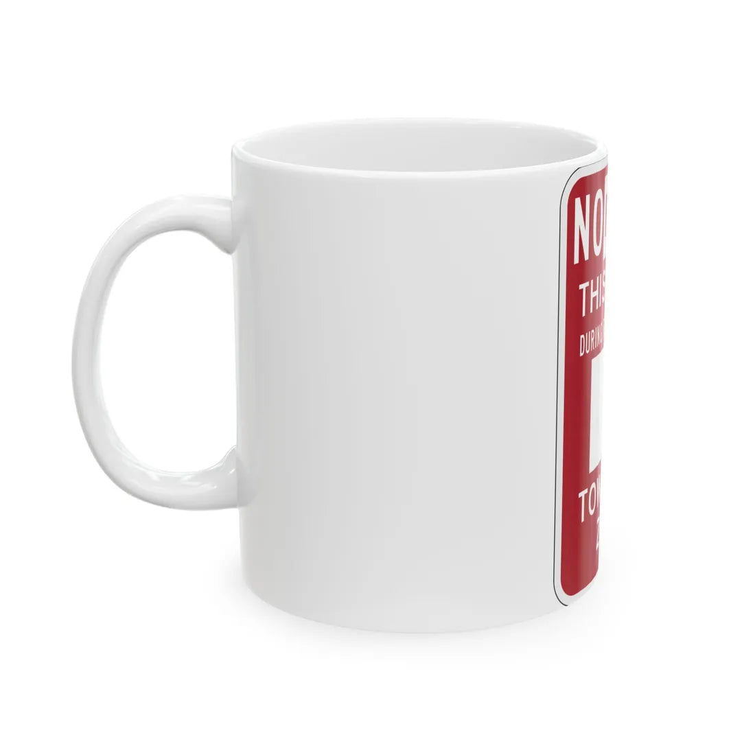 PBOT Road sign P6120 (Oregon) (Road Sign) White Coffee Mug - Go Mug Yourself