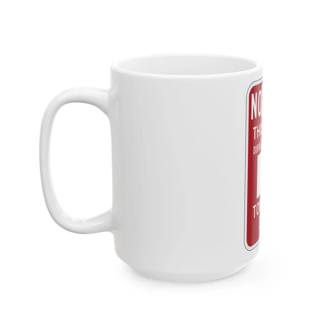 PBOT Road sign P6120 (Oregon) (Road Sign) White Coffee Mug - Go Mug Yourself
