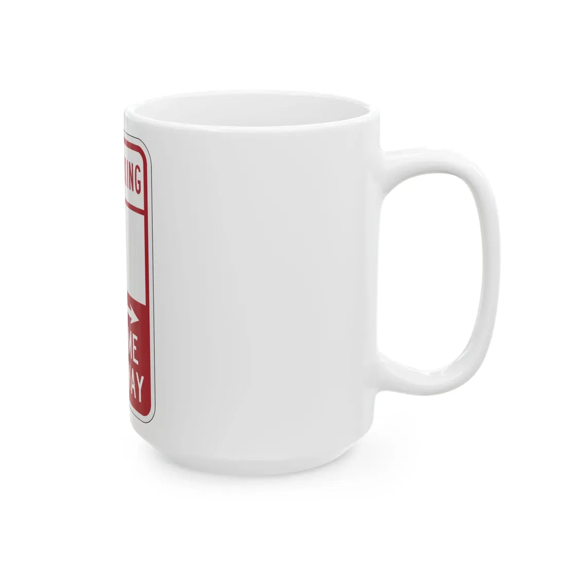 PBOT Road sign P6150 (Oregon) (Road Sign) White Coffee Mug - Go Mug Yourself