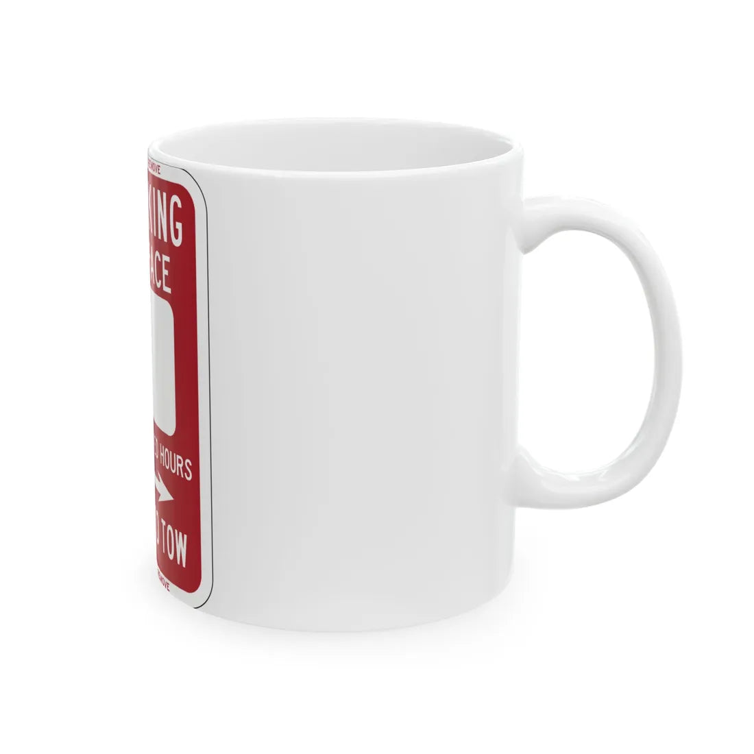 PBOT Road sign P6200 (Oregon) (Road Sign) White Coffee Mug - Go Mug Yourself