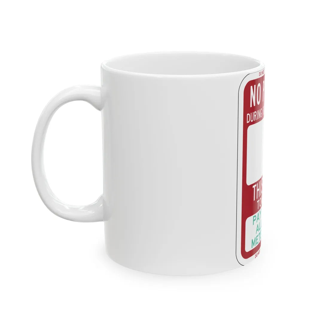 PBOT Road sign P6210 (Oregon) (Road Sign) White Coffee Mug - Go Mug Yourself