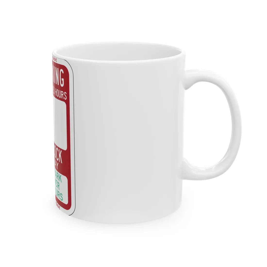 PBOT Road sign P6210 (Oregon) (Road Sign) White Coffee Mug - Go Mug Yourself