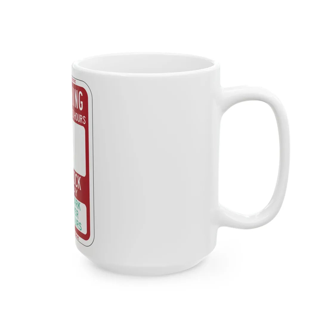 PBOT Road sign P6210 (Oregon) (Road Sign) White Coffee Mug - Go Mug Yourself