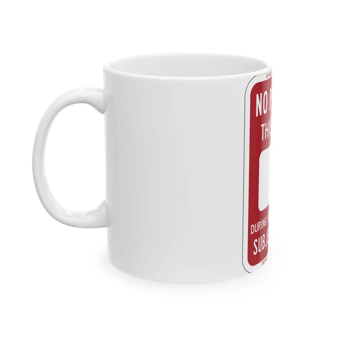 PBOT Road sign P6220 (Oregon) (Road Sign) White Coffee Mug - Go Mug Yourself