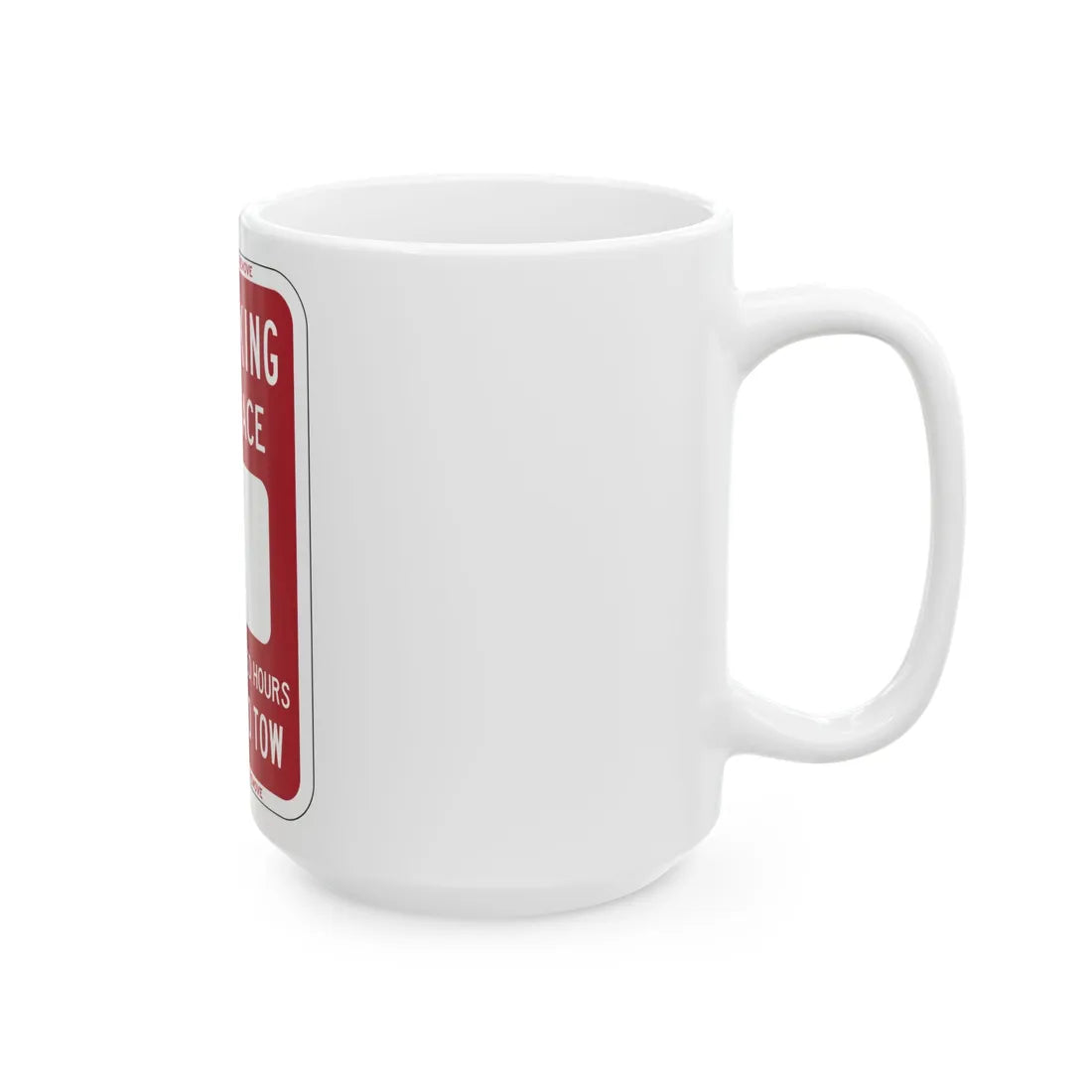 PBOT Road sign P6220 (Oregon) (Road Sign) White Coffee Mug - Go Mug Yourself