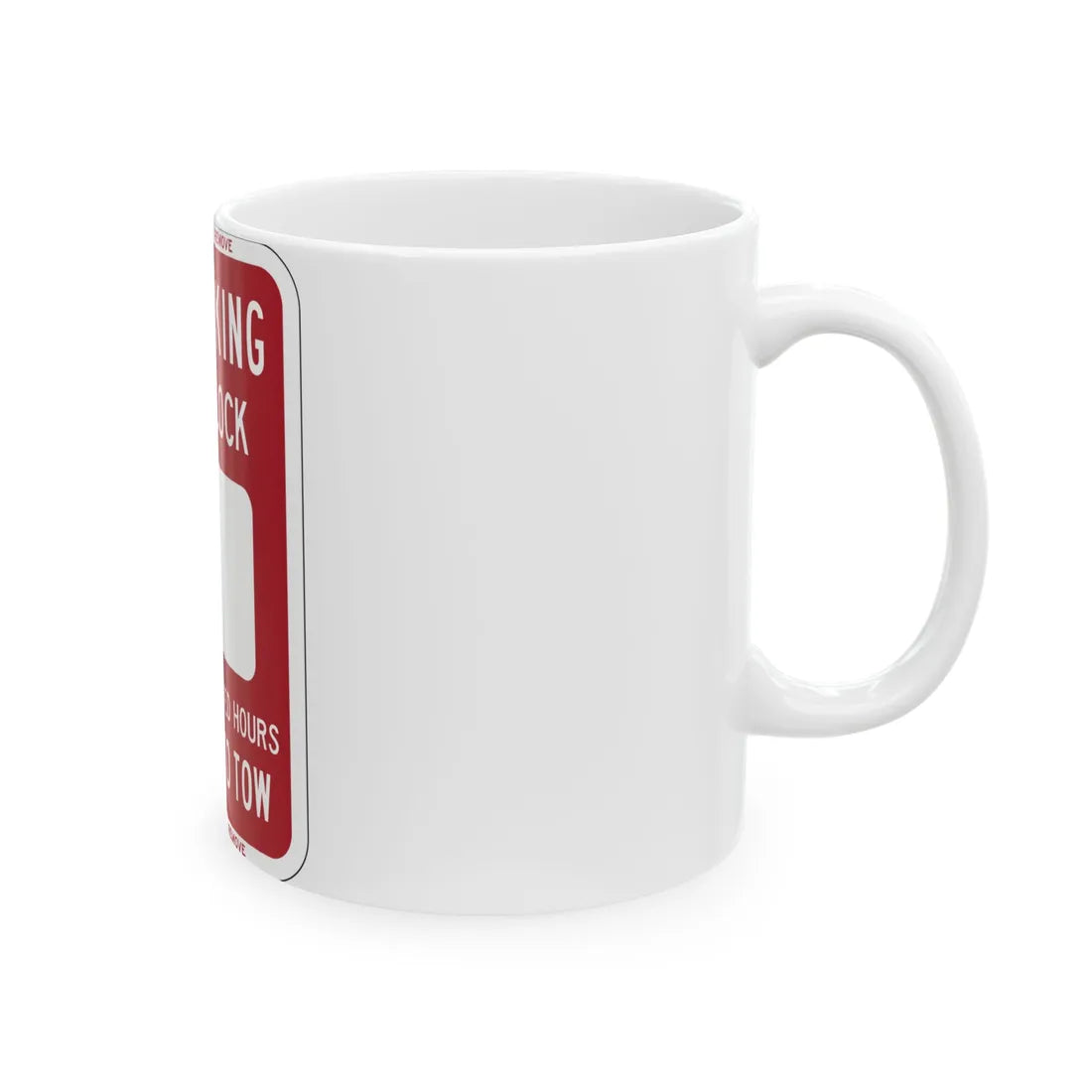 PBOT Road sign P6230 (Oregon) (Road Sign) White Coffee Mug - Go Mug Yourself
