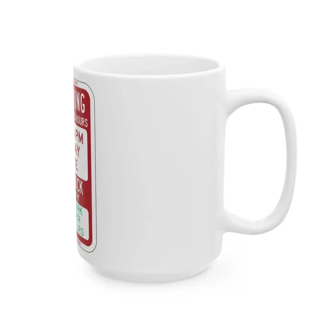 PBOT Road sign P6250 (Oregon) (Road Sign) White Coffee Mug - Go Mug Yourself