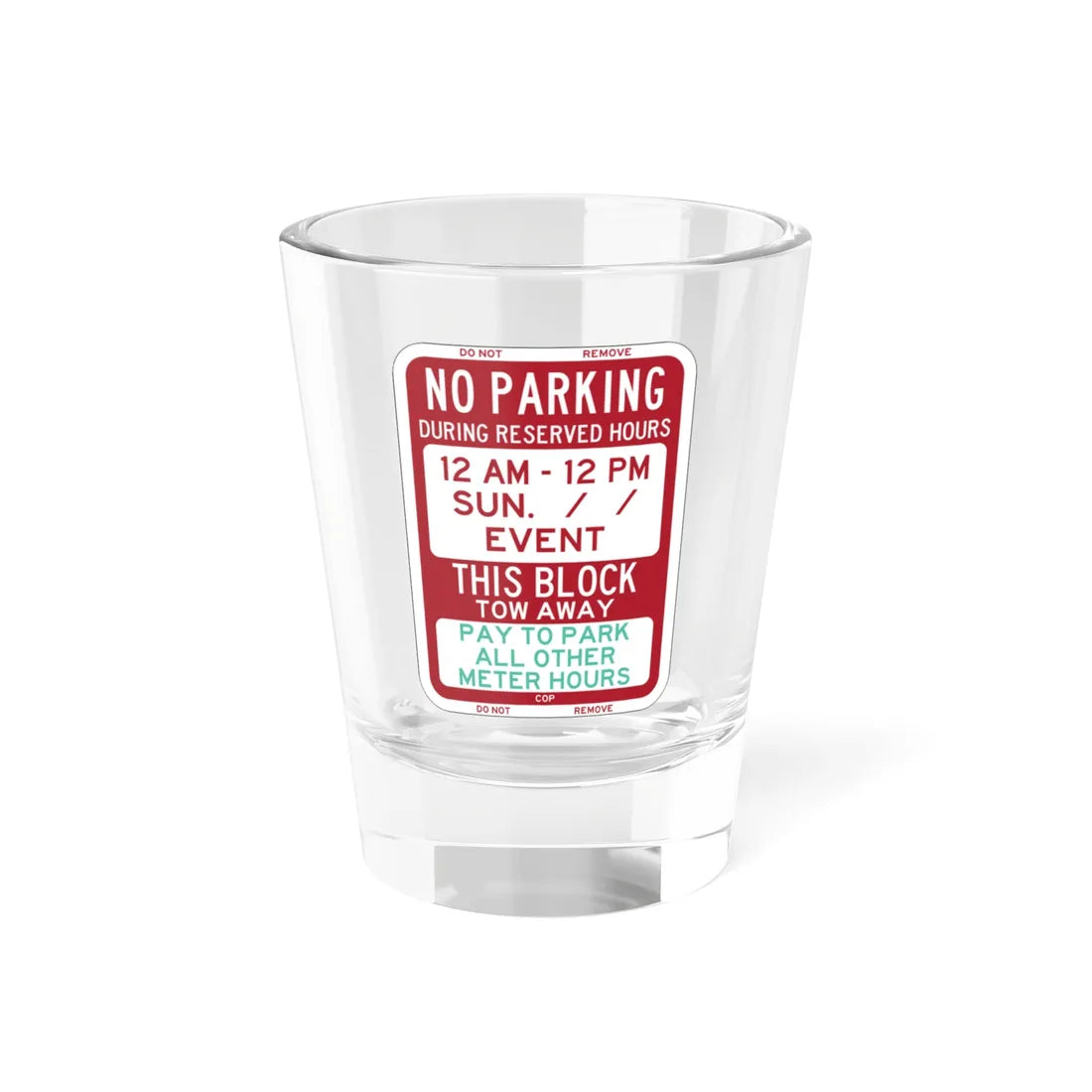 PBOT Road sign P6260 (Oregon) (Road Sign) Shot Glass 1.5oz - Go Mug Yourself
