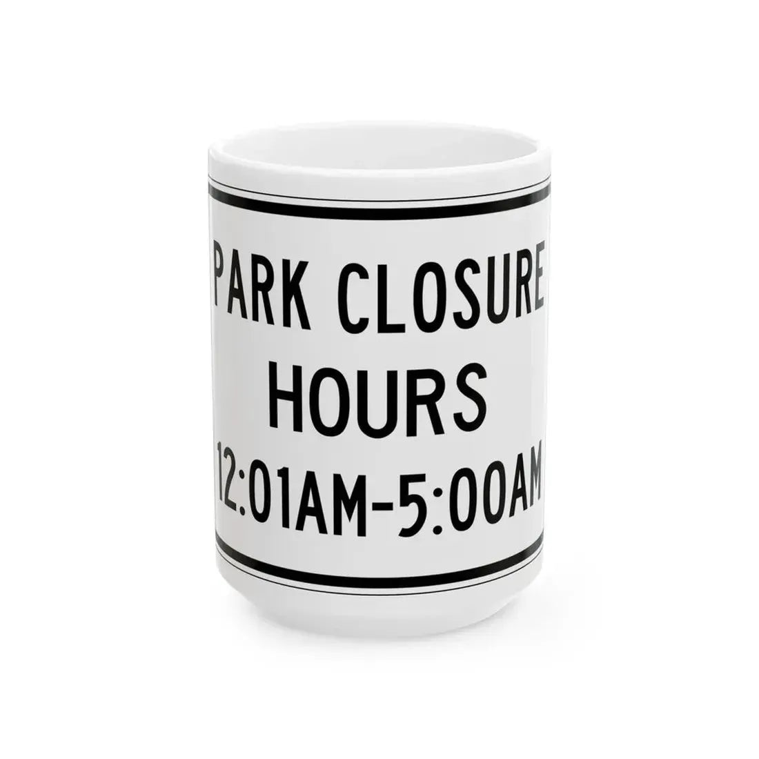 PBOT Road sign R1260 (Oregon) (Road Sign) White Coffee Mug 15oz - Go Mug Yourself