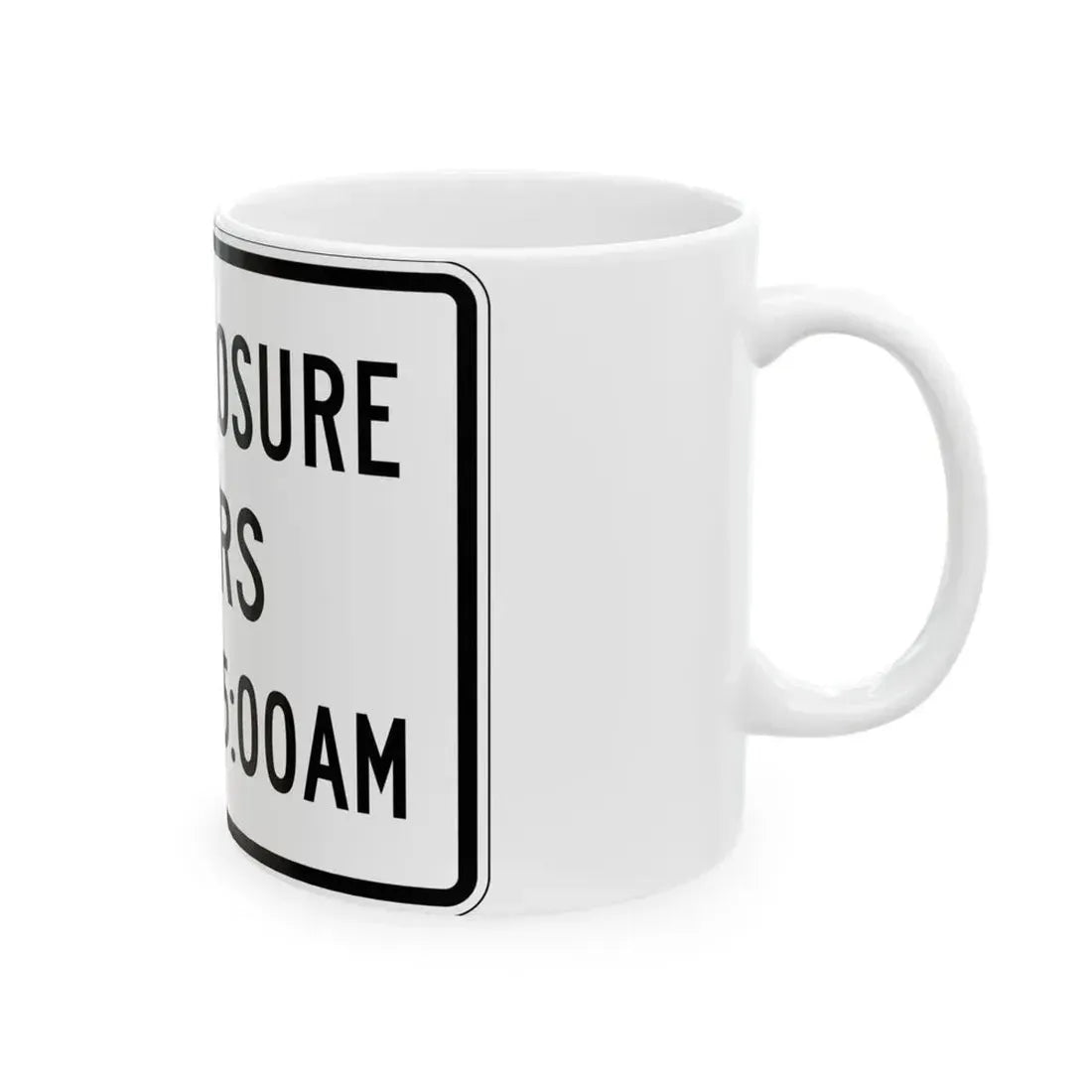 PBOT Road sign R1260 (Oregon) (Road Sign) White Coffee Mug - Go Mug Yourself