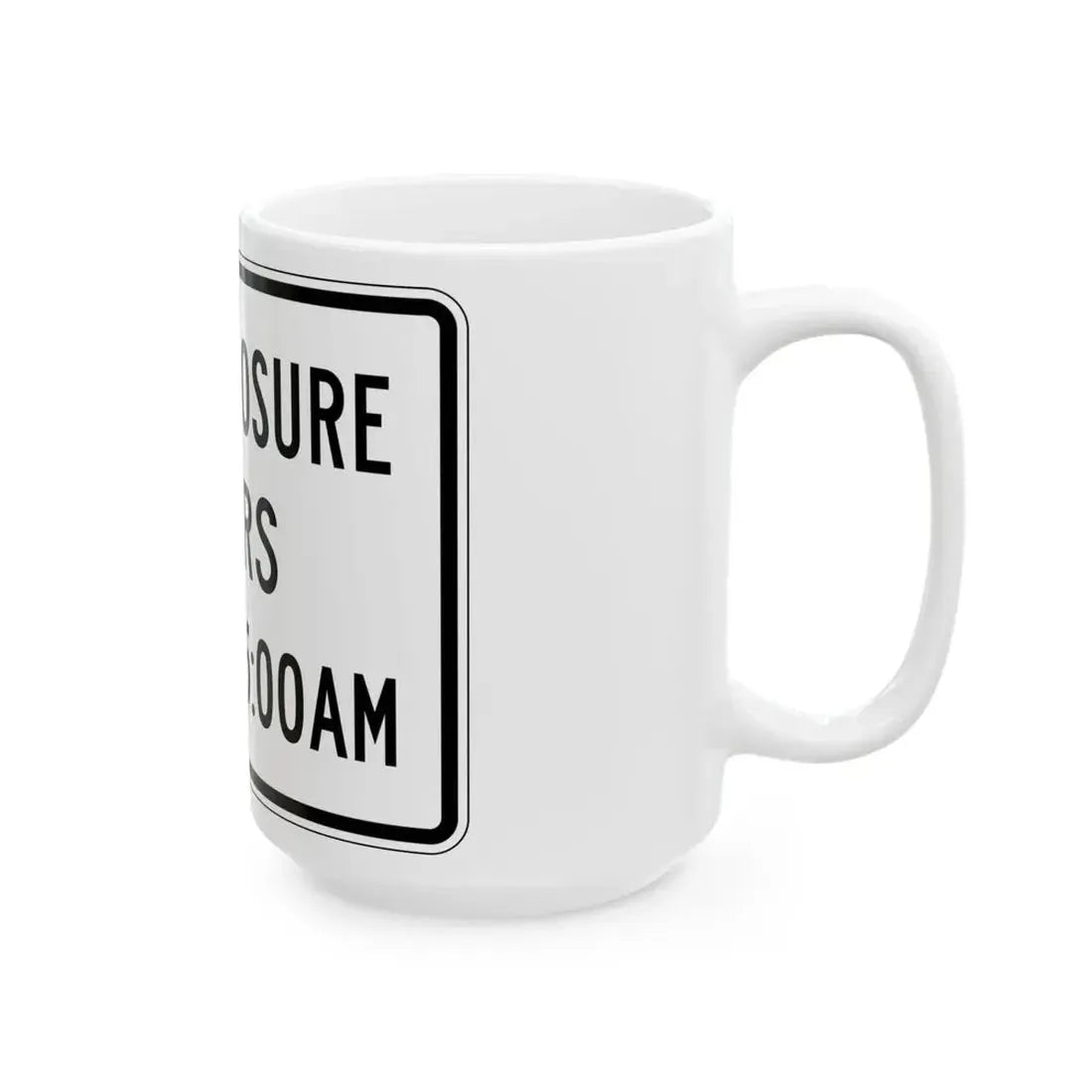 PBOT Road sign R1260 (Oregon) (Road Sign) White Coffee Mug - Go Mug Yourself