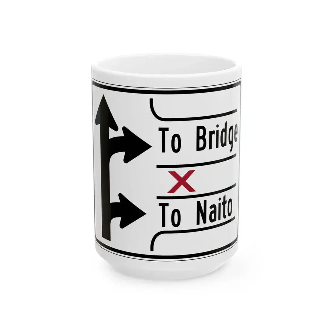 PBOT Road sign R3341 (Oregon) (Road Sign) White Coffee Mug 15oz - Go Mug Yourself