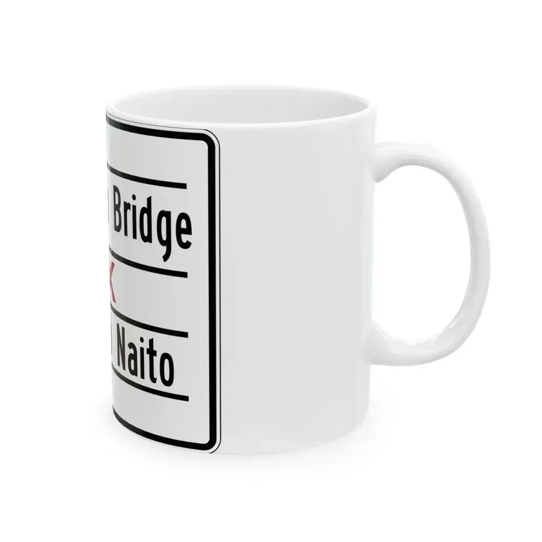 PBOT Road sign R3341 (Oregon) (Road Sign) White Coffee Mug - Go Mug Yourself