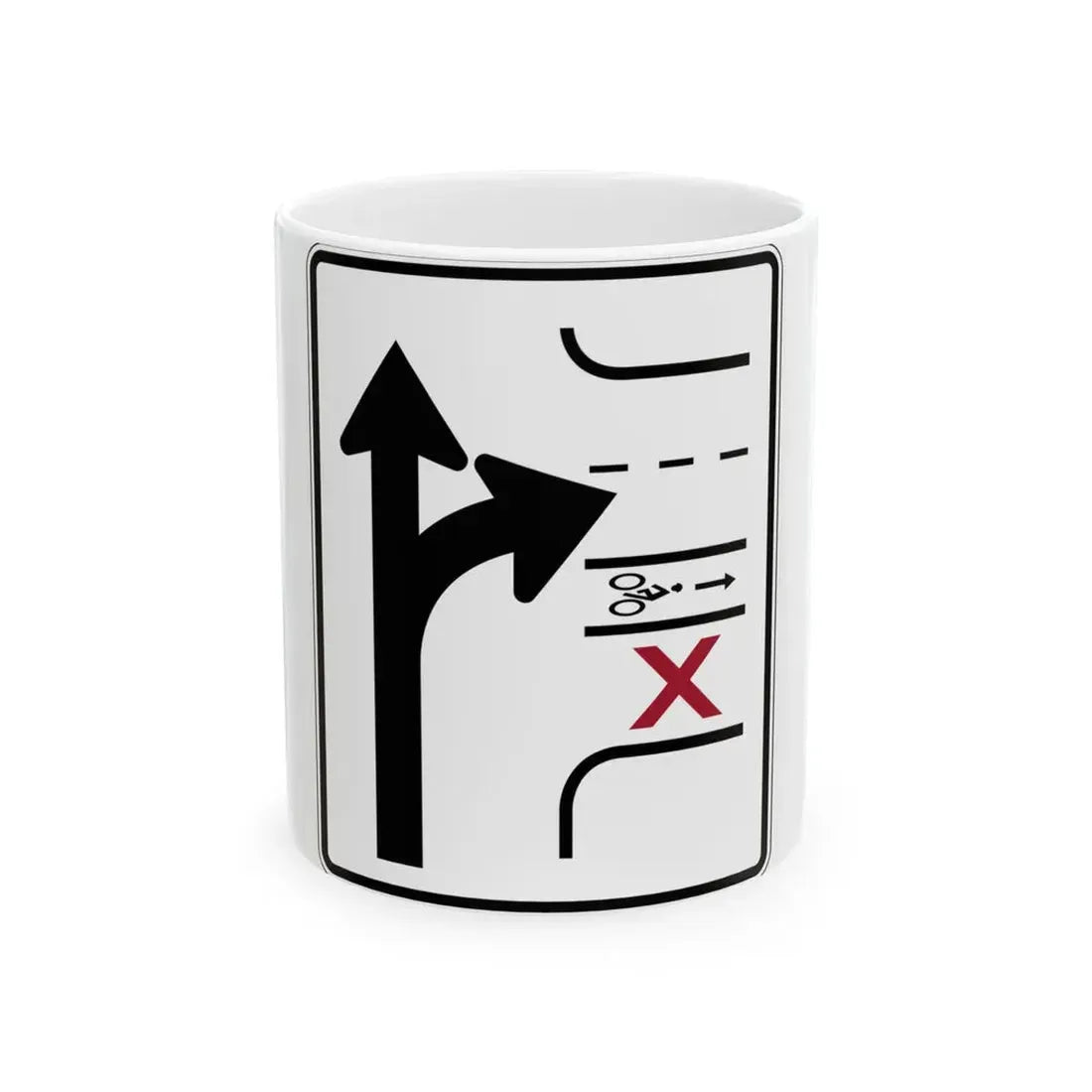 PBOT Road sign R3342 (Oregon) (Road Sign) White Coffee Mug 11oz - Go Mug Yourself