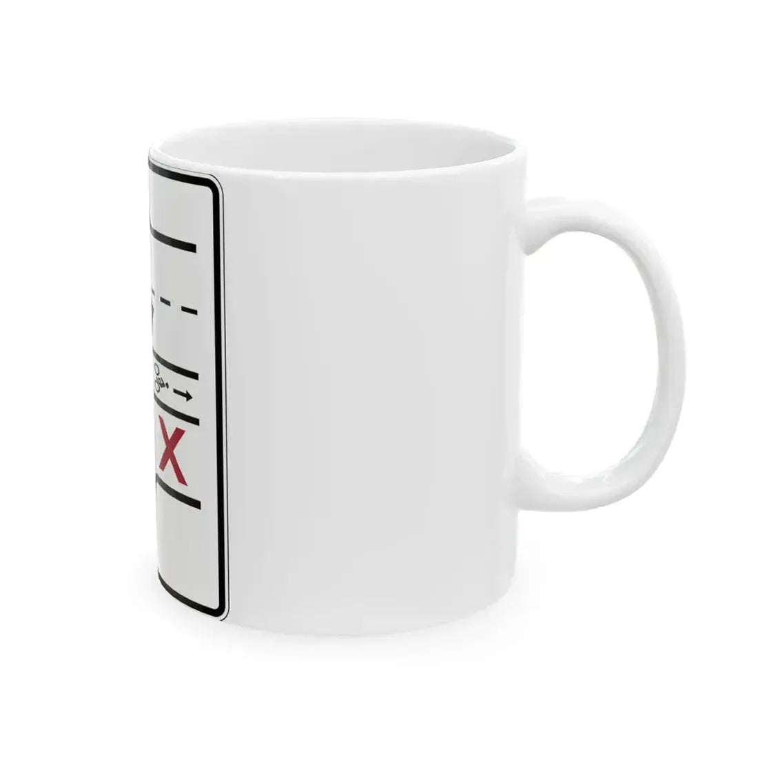 PBOT Road sign R3342 (Oregon) (Road Sign) White Coffee Mug - Go Mug Yourself