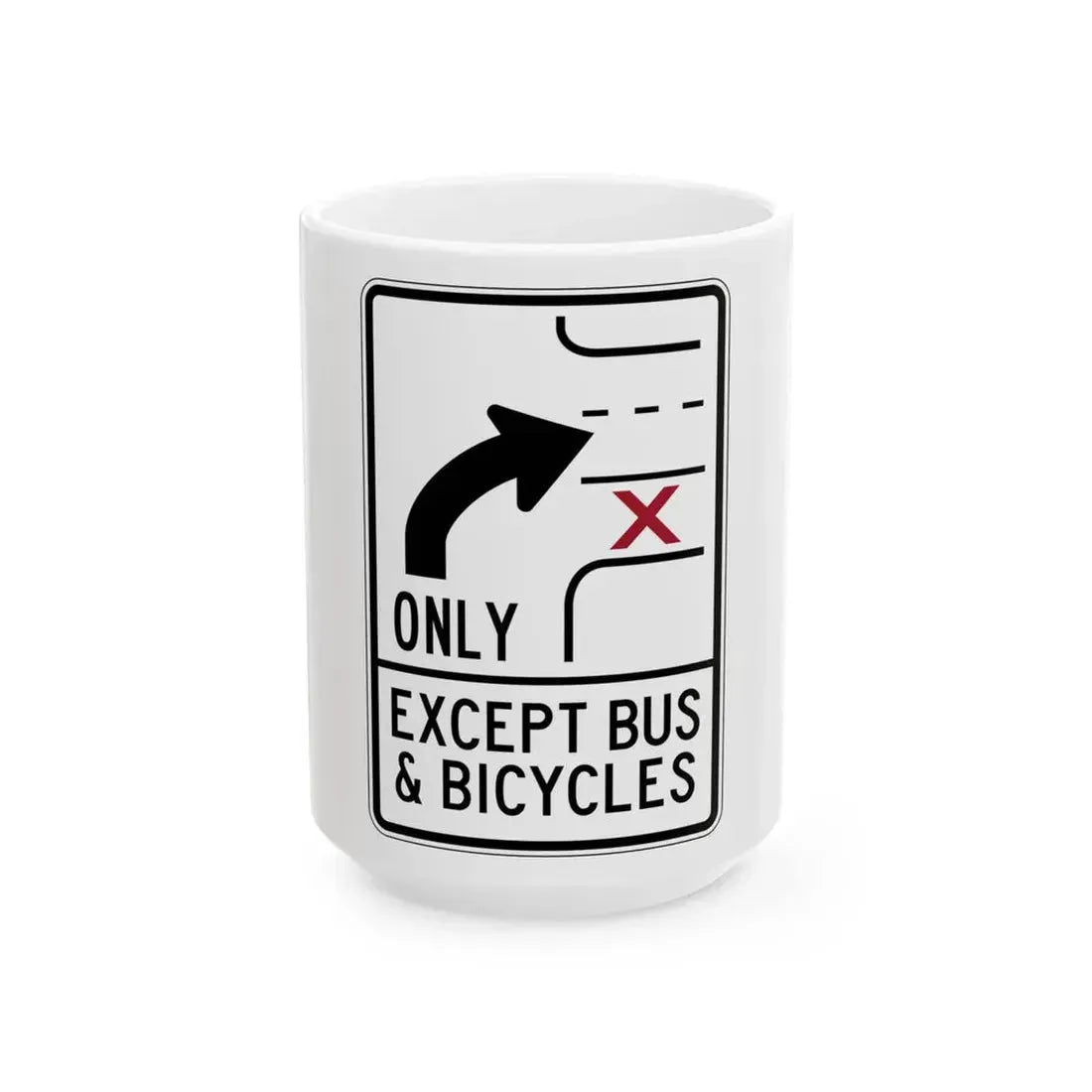 PBOT Road sign R3343 (Oregon) (Road Sign) White Coffee Mug 15oz - Go Mug Yourself