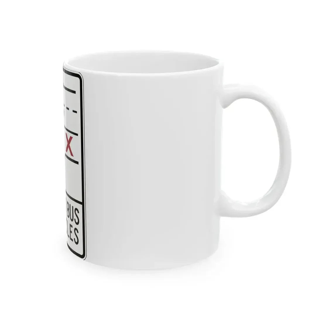 PBOT Road sign R3343 (Oregon) (Road Sign) White Coffee Mug - Go Mug Yourself