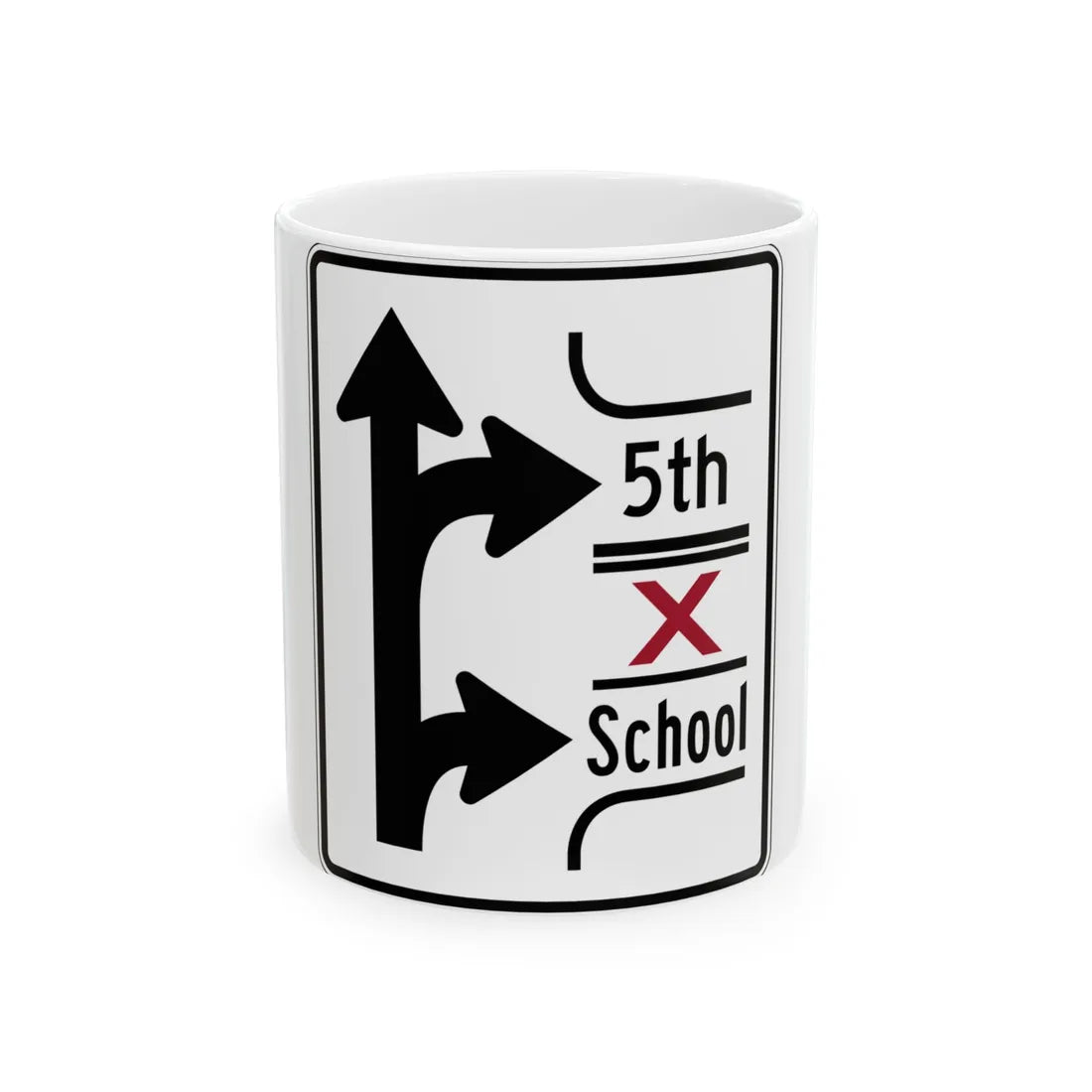 PBOT Road sign R3346 (Oregon) (Road Sign) White Coffee Mug 11oz - Go Mug Yourself