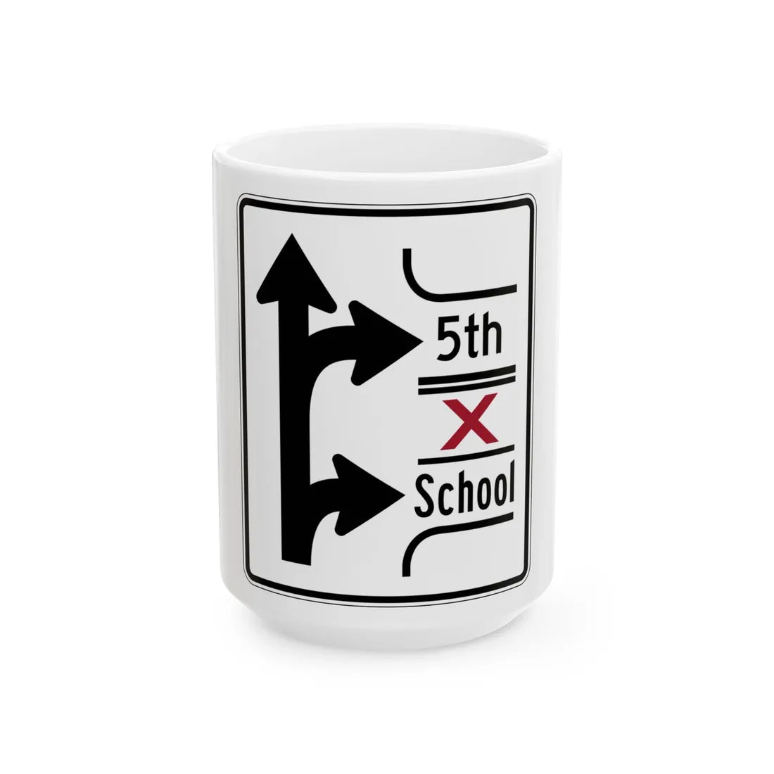 PBOT Road sign R3346 (Oregon) (Road Sign) White Coffee Mug 15oz - Go Mug Yourself