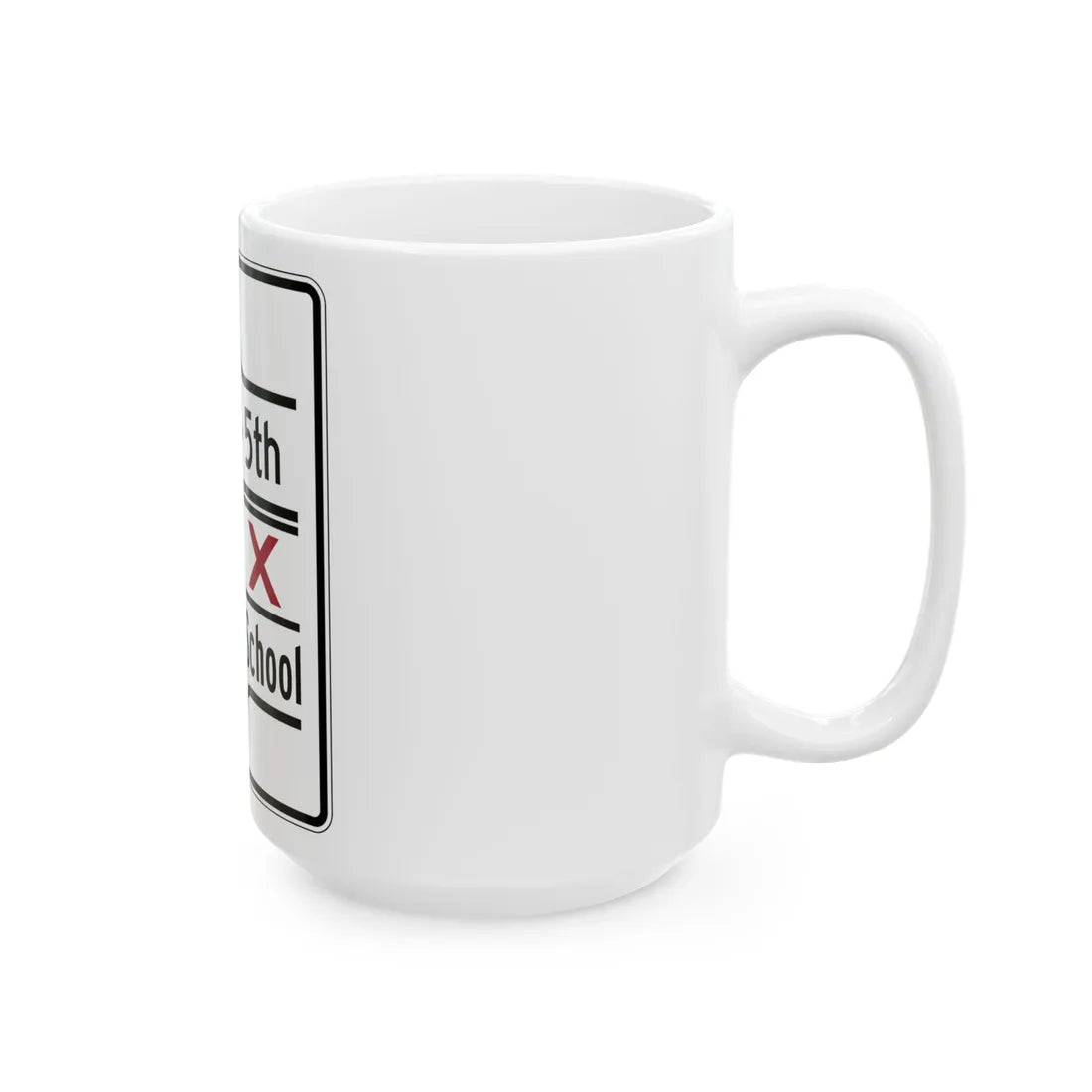PBOT Road sign R3346 (Oregon) (Road Sign) White Coffee Mug - Go Mug Yourself