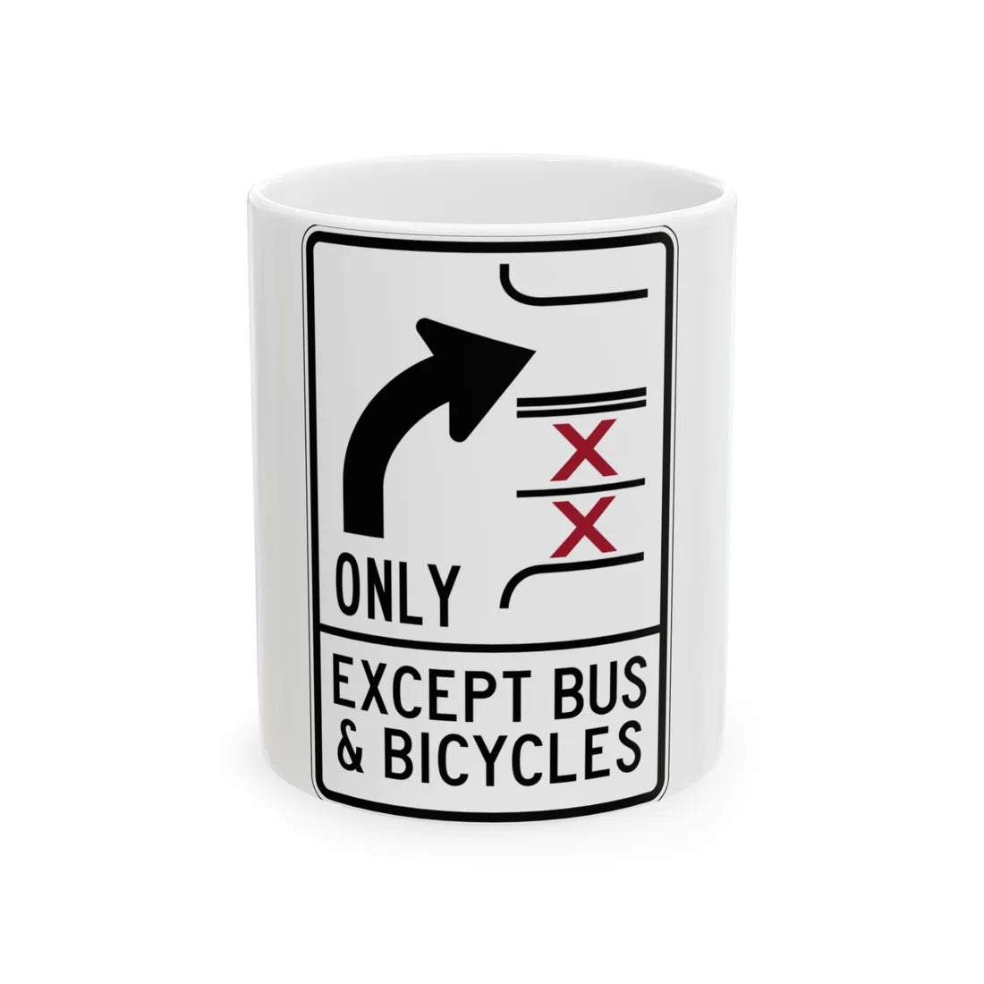 PBOT Road sign R3351V (Oregon) (Road Sign) White Coffee Mug 11oz - Go Mug Yourself