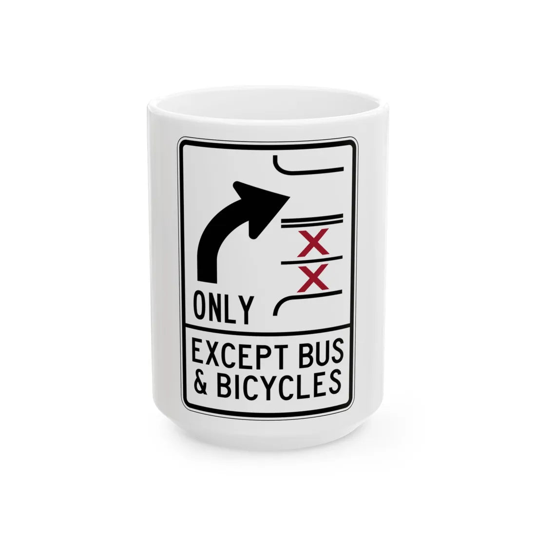 PBOT Road sign R3351V (Oregon) (Road Sign) White Coffee Mug 15oz - Go Mug Yourself