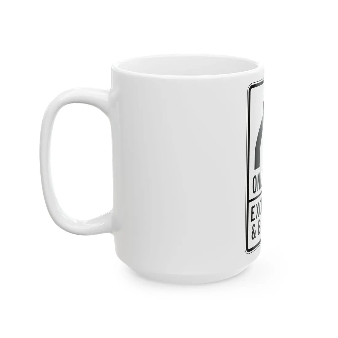PBOT Road sign R3351V (Oregon) (Road Sign) White Coffee Mug - Go Mug Yourself