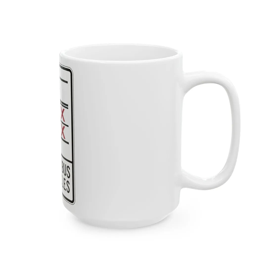 PBOT Road sign R3351V (Oregon) (Road Sign) White Coffee Mug - Go Mug Yourself