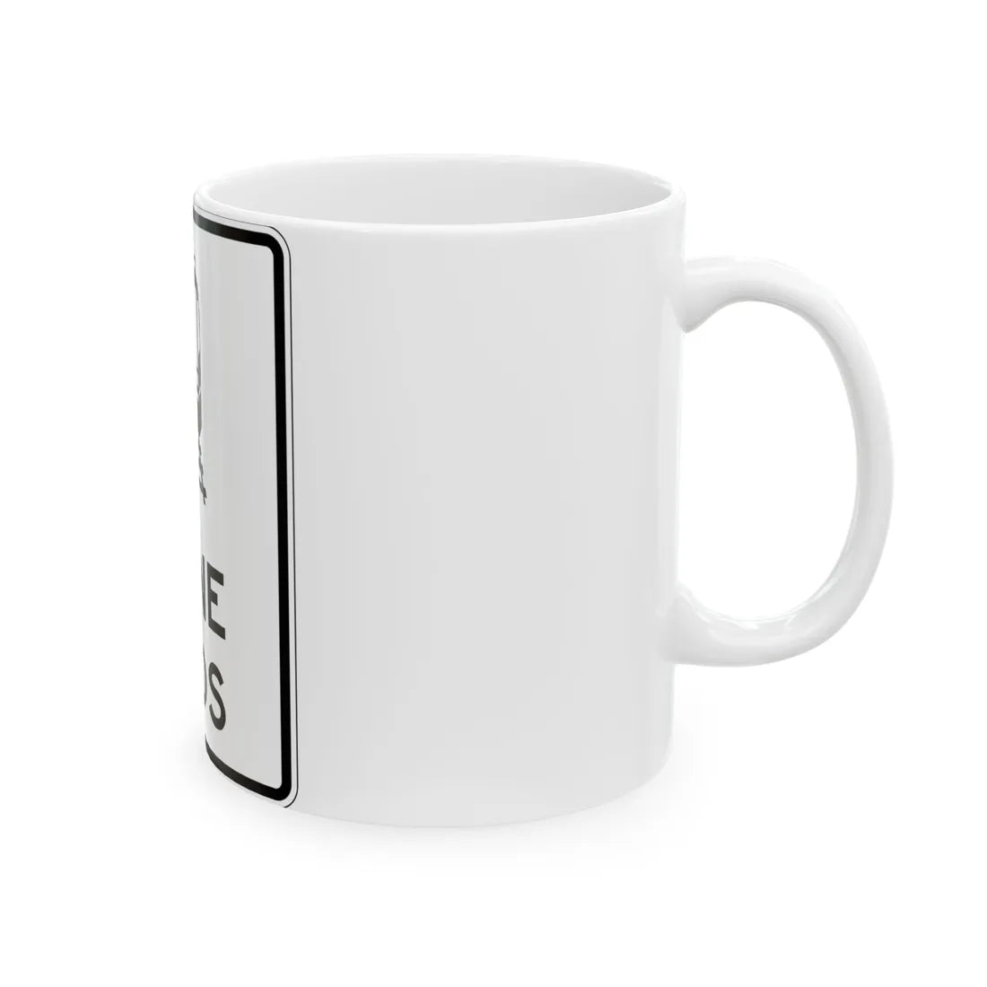 PBOT Road sign R3455 (Oregon) (Road Sign) White Coffee Mug - Go Mug Yourself