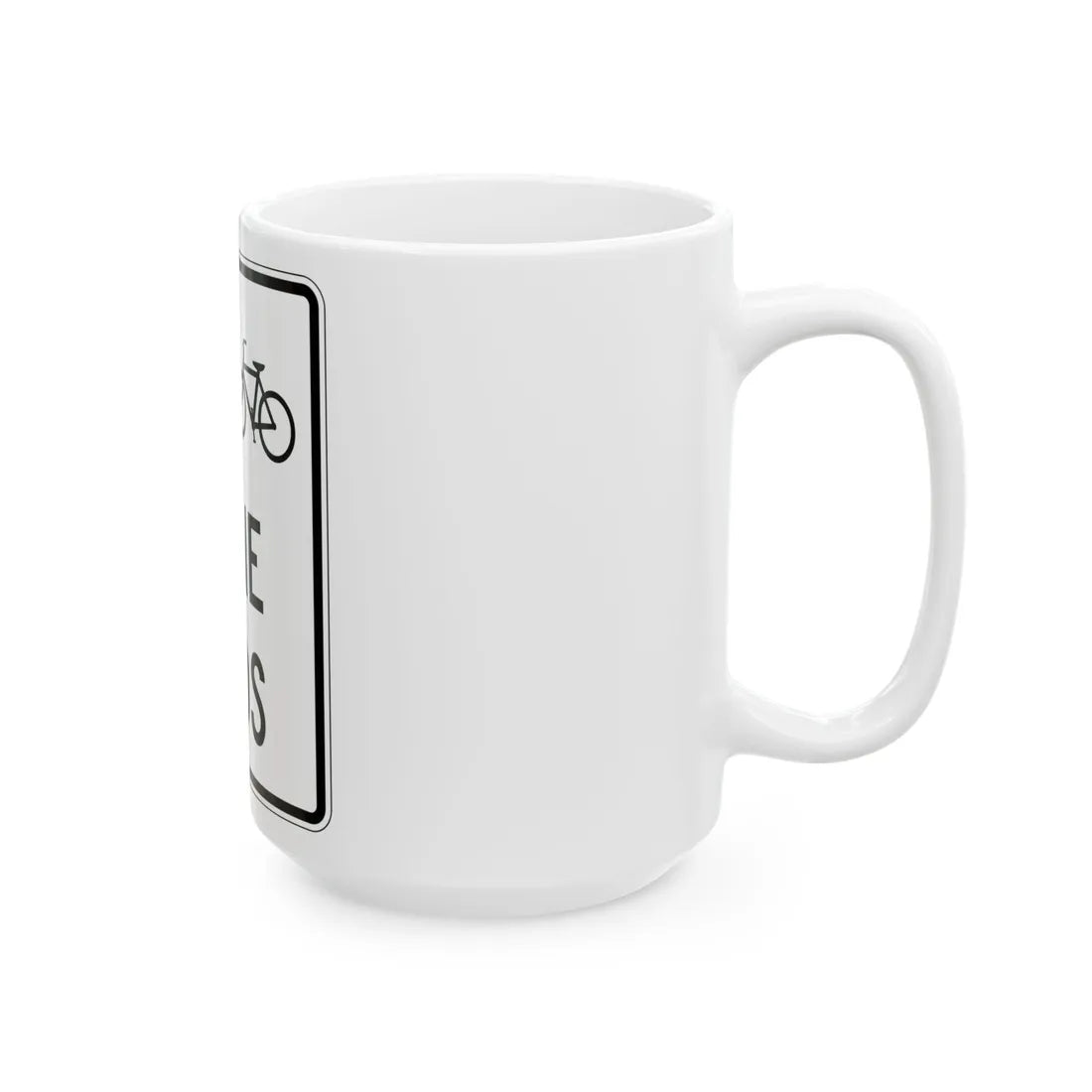PBOT Road sign R3457 (Oregon) (Road Sign) White Coffee Mug - Go Mug Yourself