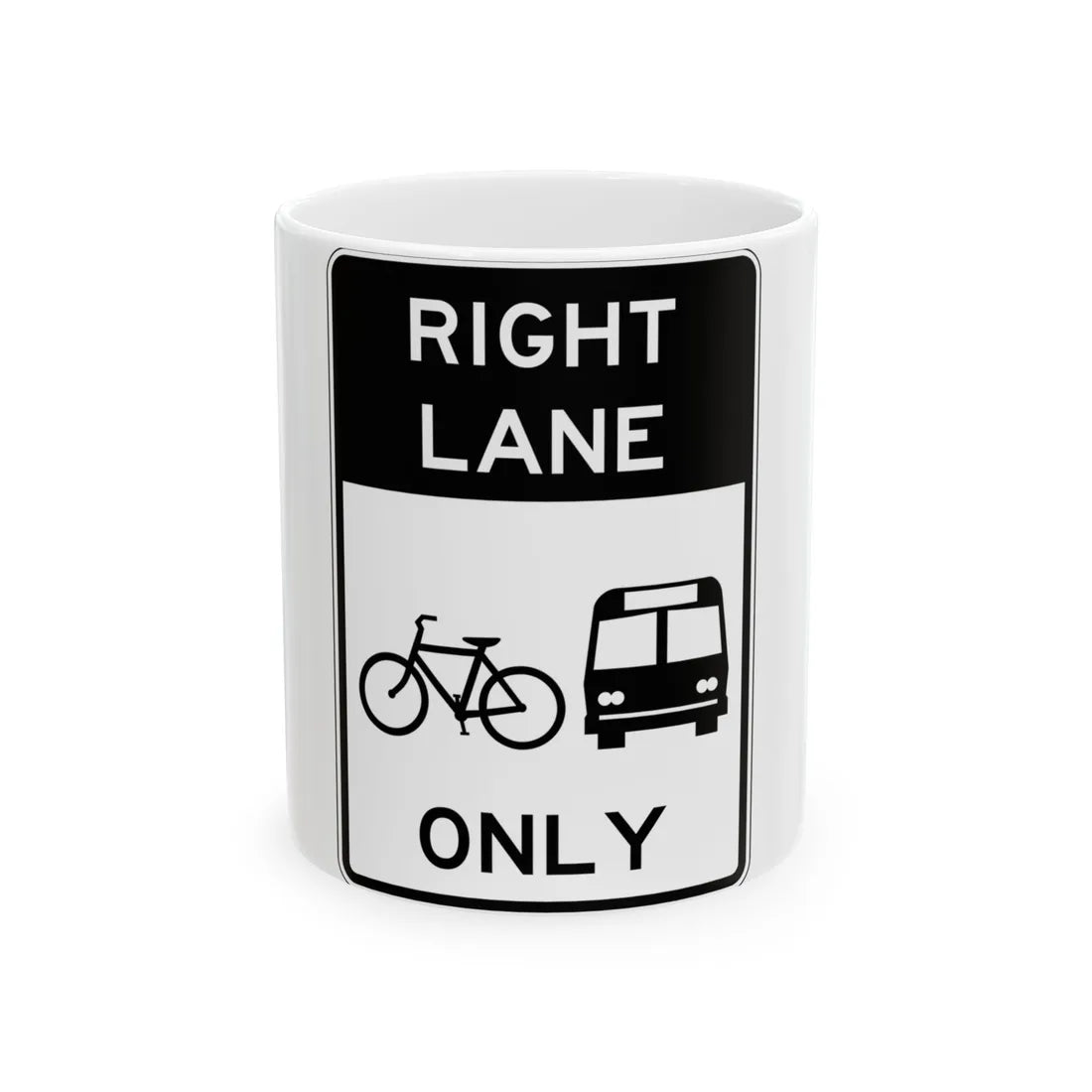 PBOT Road sign R3537 (Oregon) (Road Sign) White Coffee Mug 11oz - Go Mug Yourself