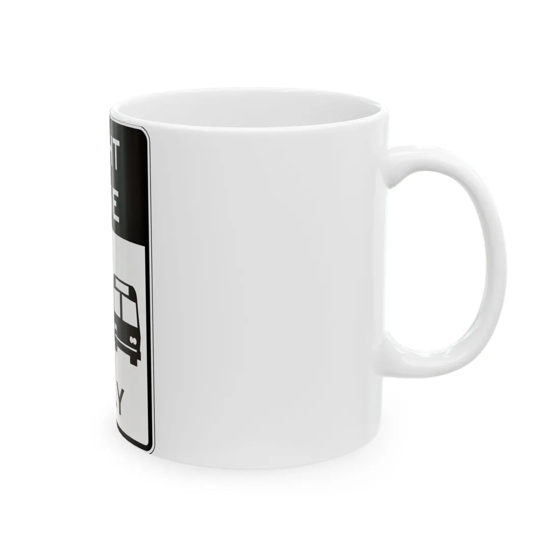 PBOT Road sign R3537 (Oregon) (Road Sign) White Coffee Mug - Go Mug Yourself