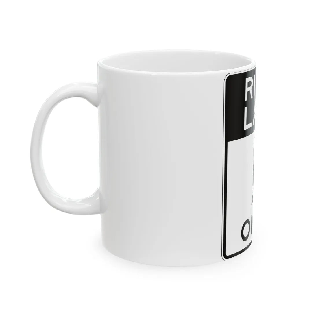 PBOT Road sign R3551 (Oregon) (Road Sign) White Coffee Mug - Go Mug Yourself