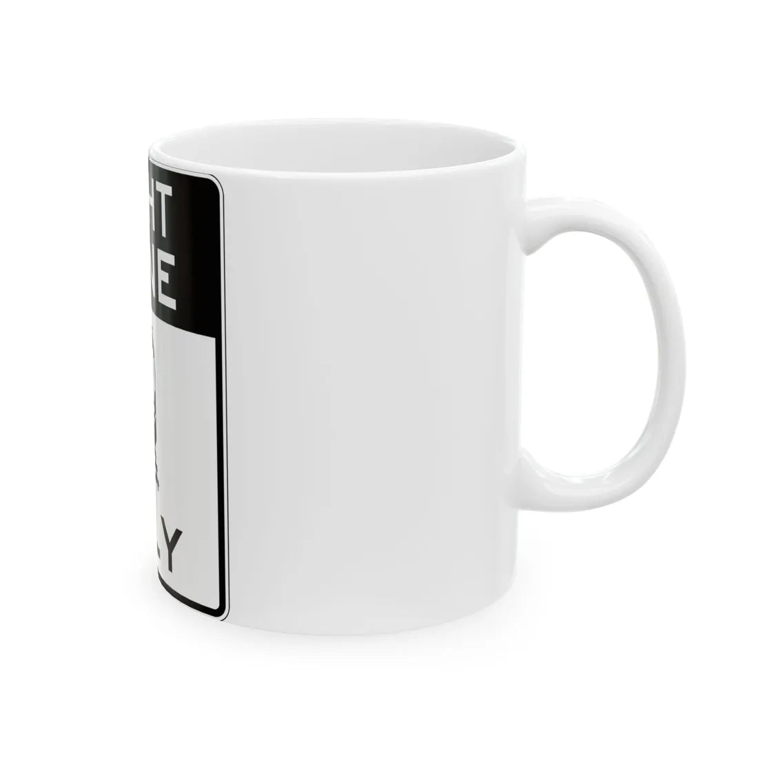PBOT Road sign R3551 (Oregon) (Road Sign) White Coffee Mug - Go Mug Yourself